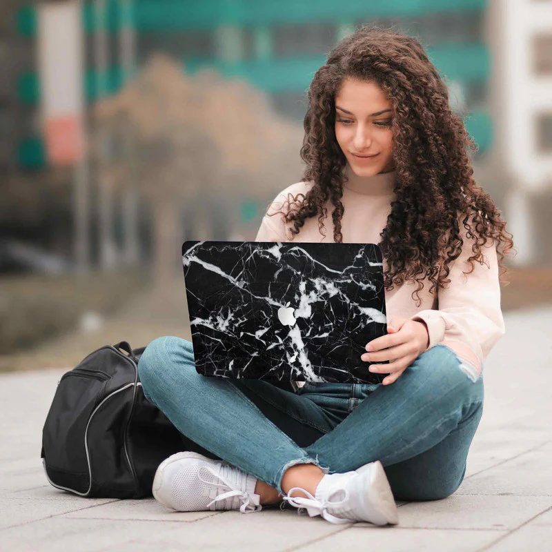 Macbook Black Marble Laptop Skins - Image 5