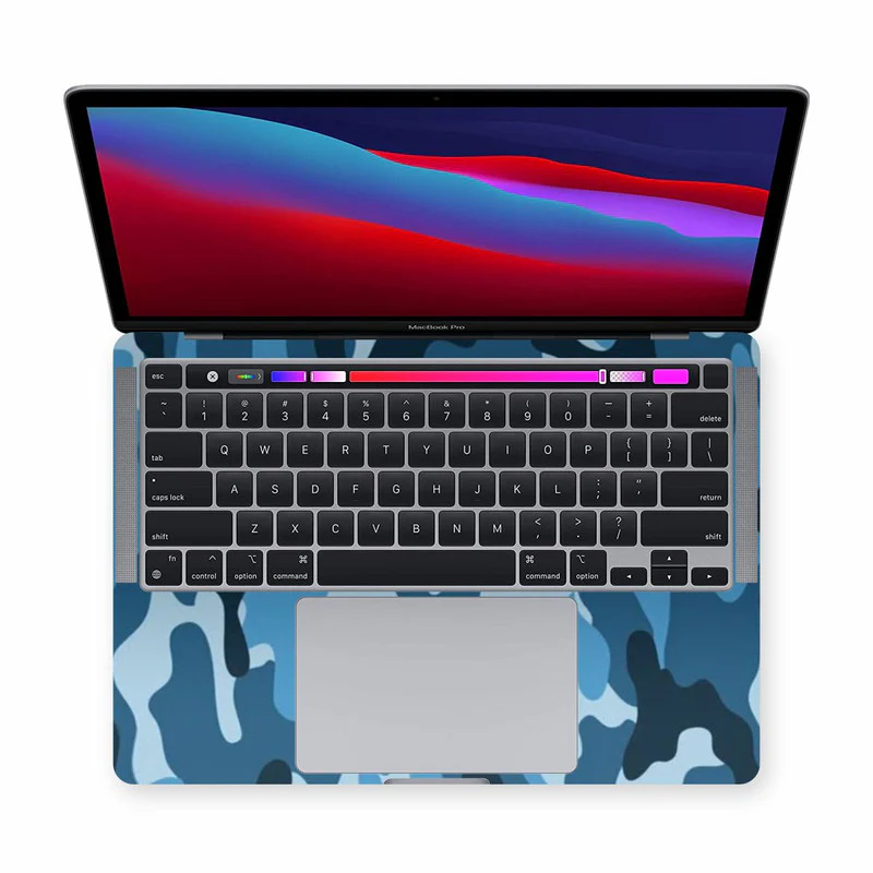 Macbook Blue Camouflage Laptop Skins - Image 2