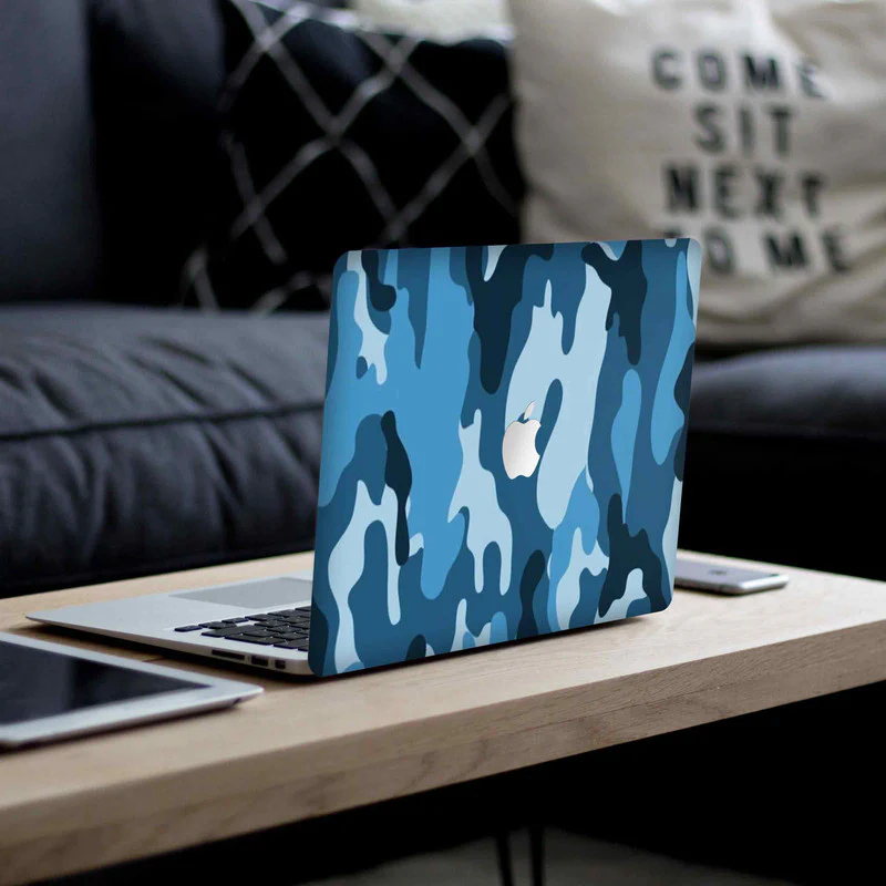 Macbook Blue Camouflage Laptop Skins - Image 4