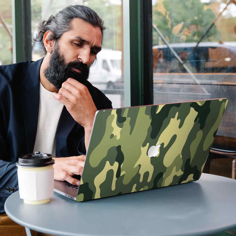 Macbook Green Camouflage Laptop Skins - Image 3