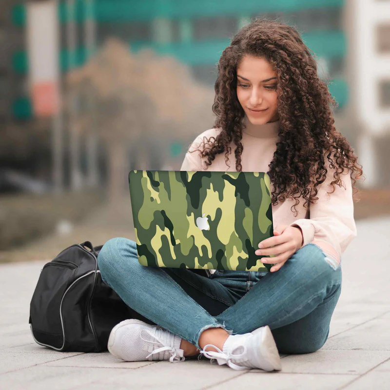 Macbook Green Camouflage Laptop Skins - Image 5