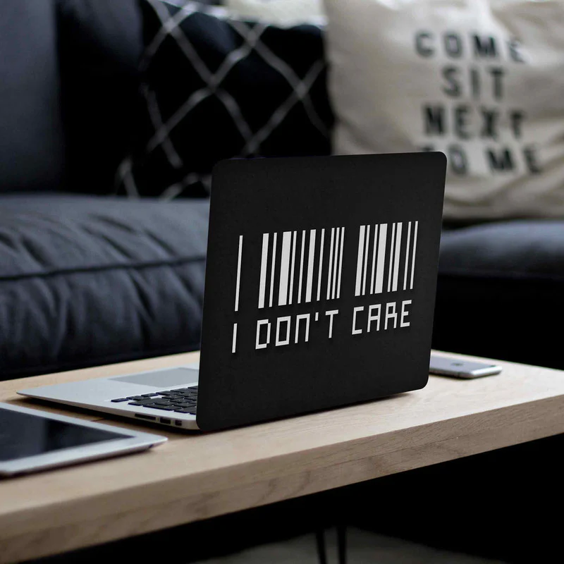 I Don't Care Laptop Skins - Image 4