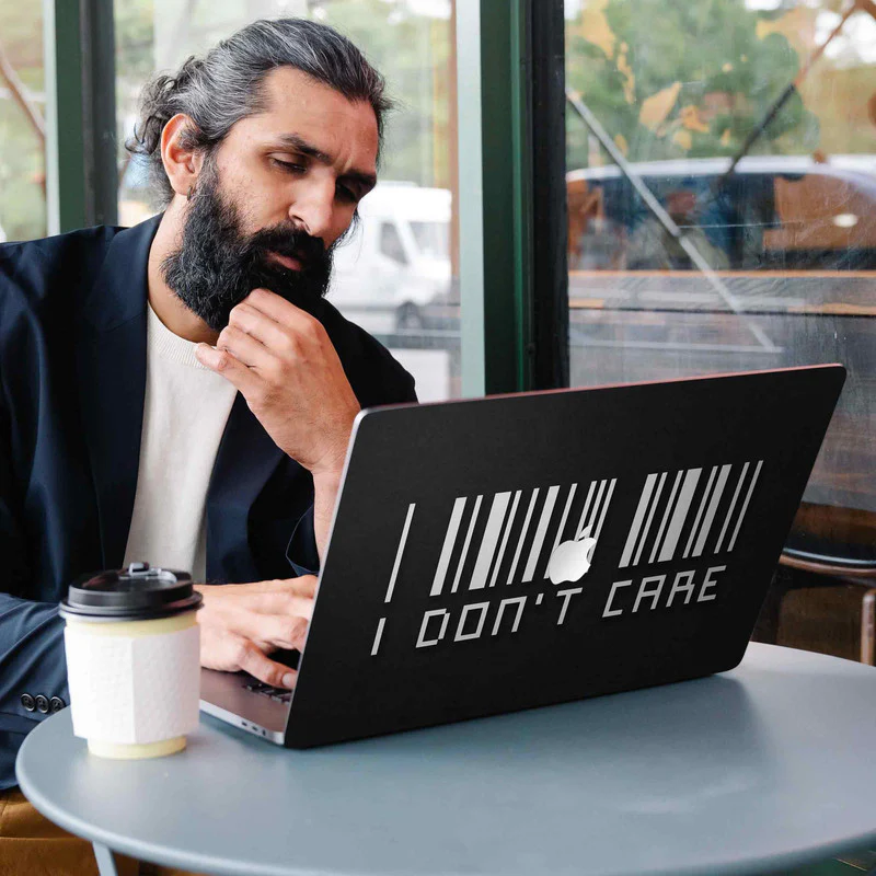 Macbook I Don't Care Laptop Skins - Image 4