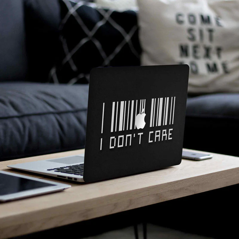 Macbook I Don't Care Laptop Skins - Image 5