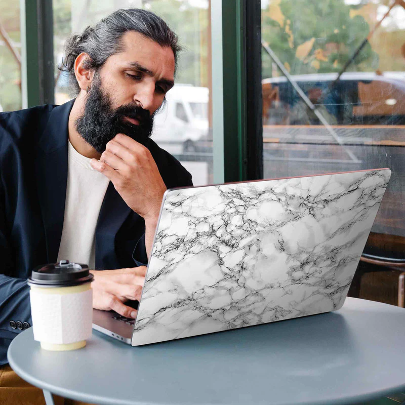 White Marble Laptop Skins - Image 2