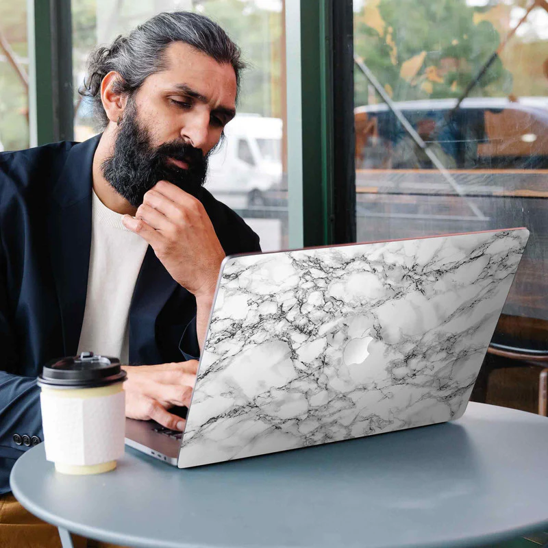 Macbook White Marble Laptop Skins - Image 3