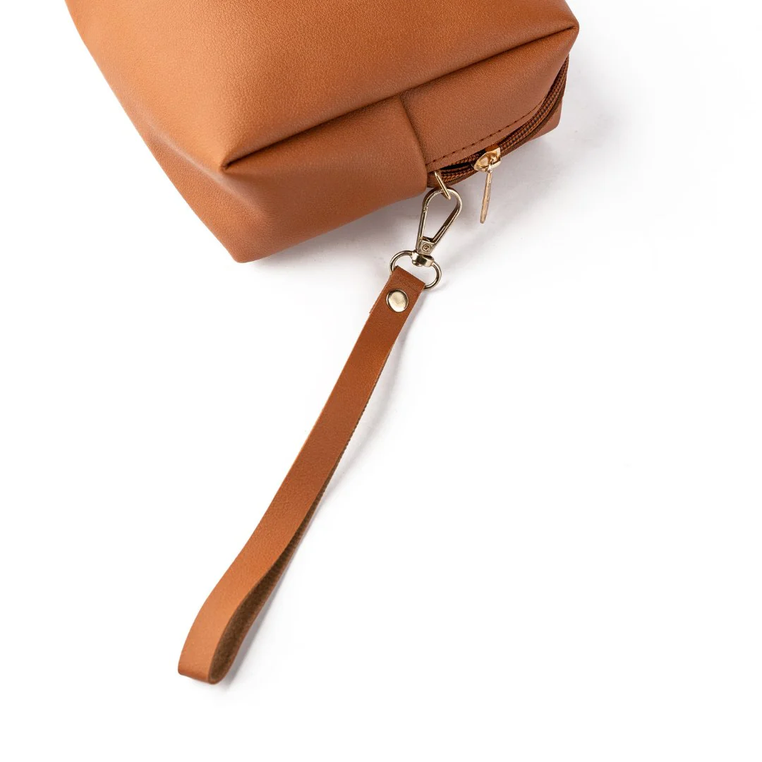 Leather Multi Purpose Pouch - Brown - Image 3