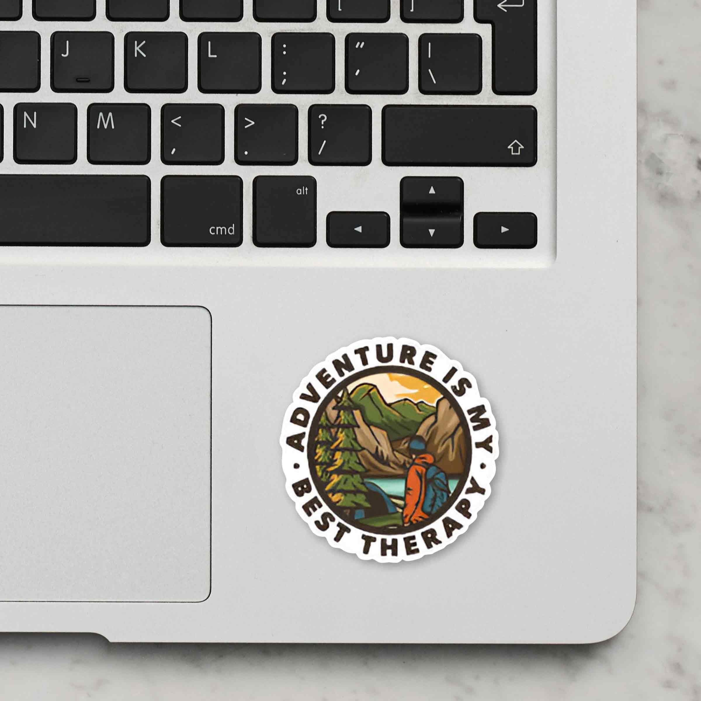 Adventure Therapy Laptop Sticker