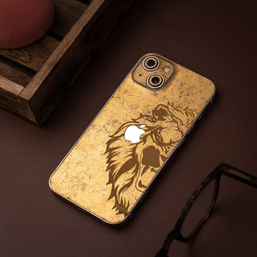 Lion Engraved Mobile Skin