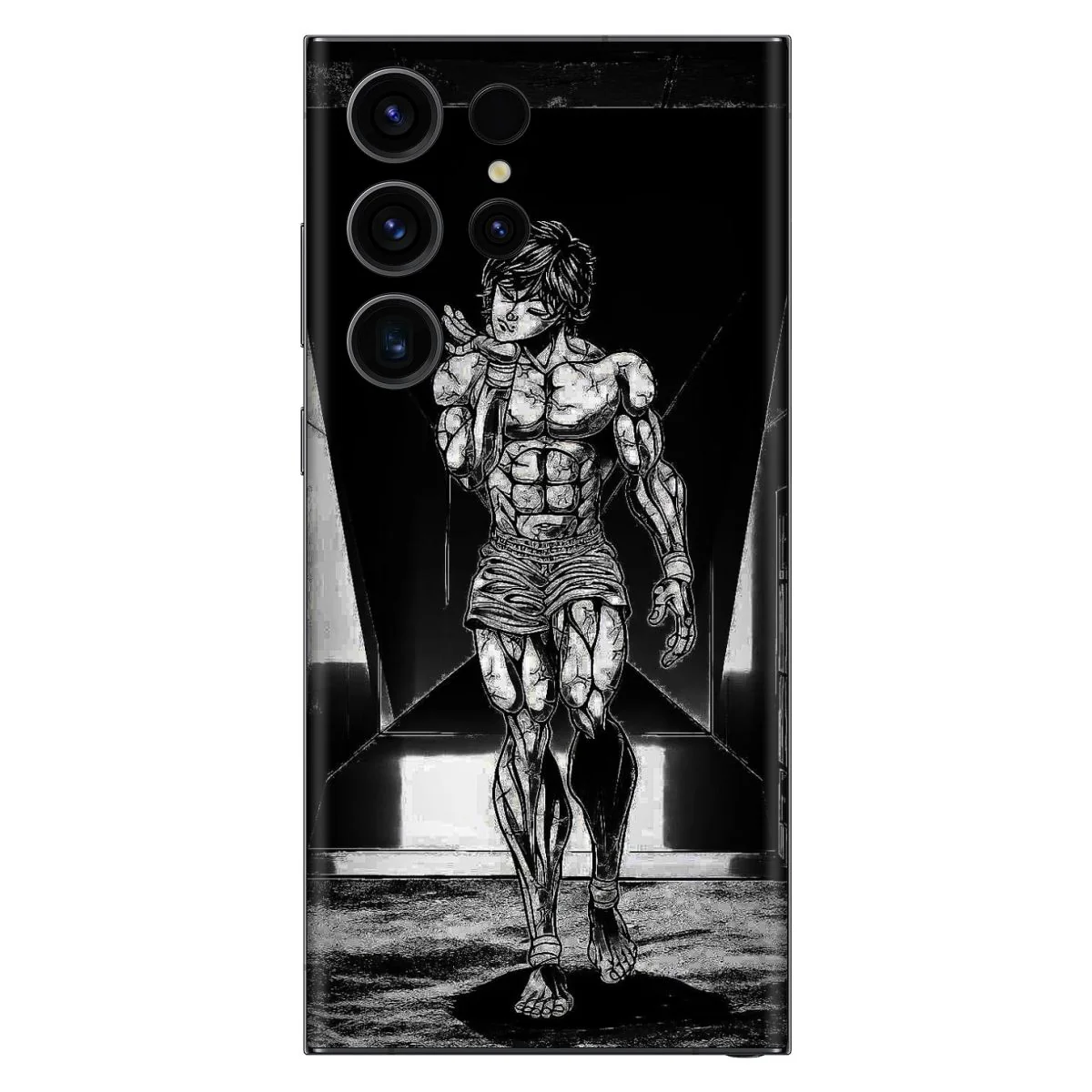 Baki Hanma B&W Mobile Skin