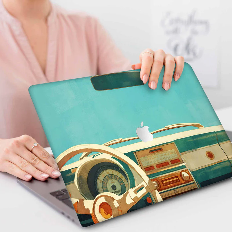 Retro Car Dashboard MacBook Skin