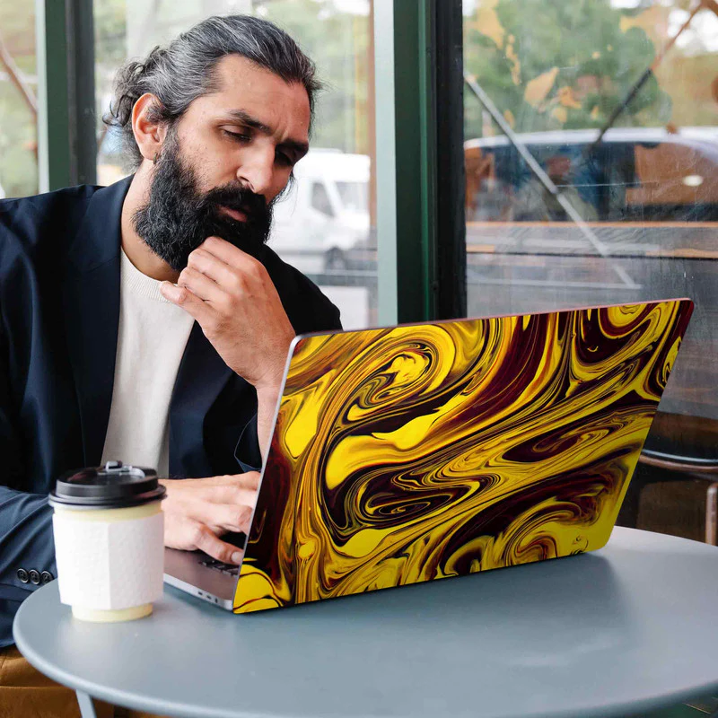 Yellow Mercury Laptop Skins - Image 2