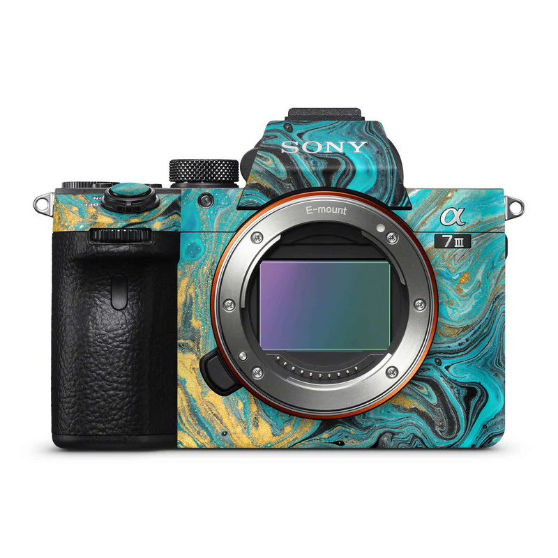 Blue Gold Camera Skins