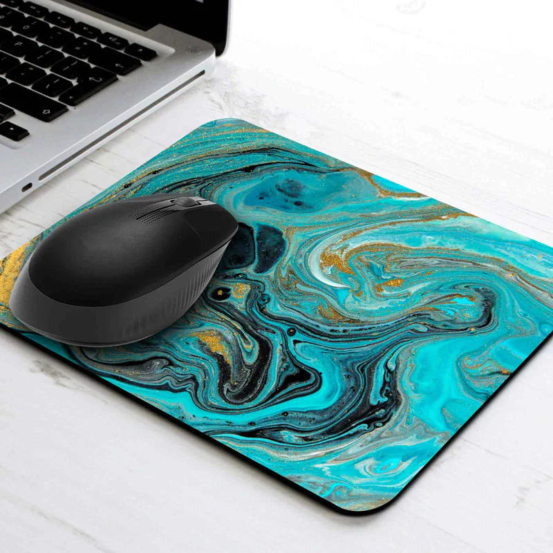 Blue Gold Mouse Pad
