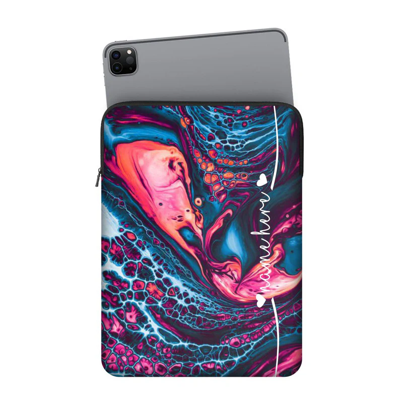 Liquid Psychedelic Custom Name Ipad Sleeve