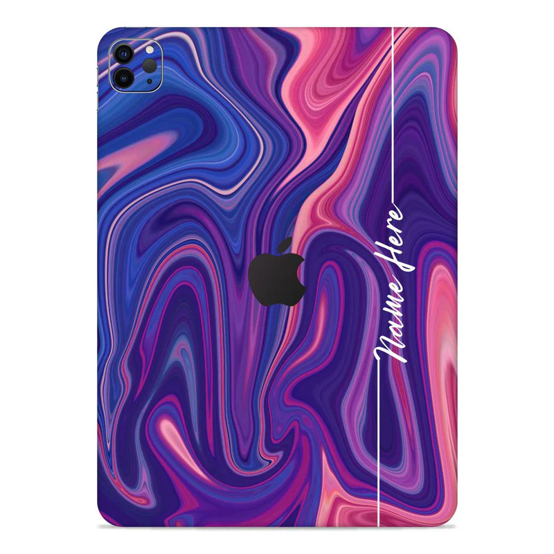 Liquid Purple Custom Name Ipad Skin