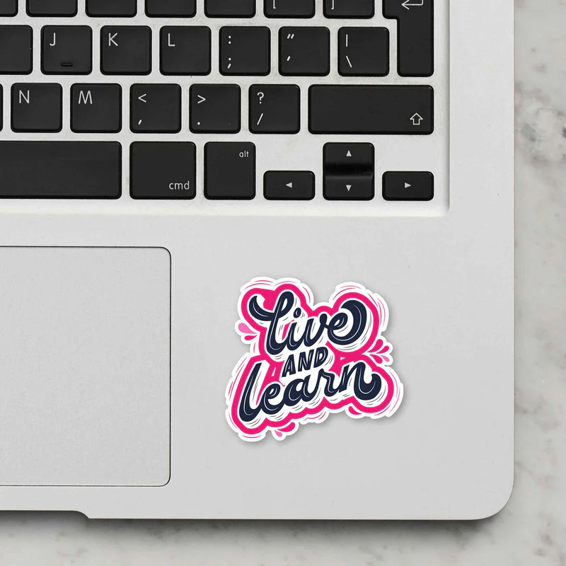 Live & Learn Laptop Sticker - Image 2