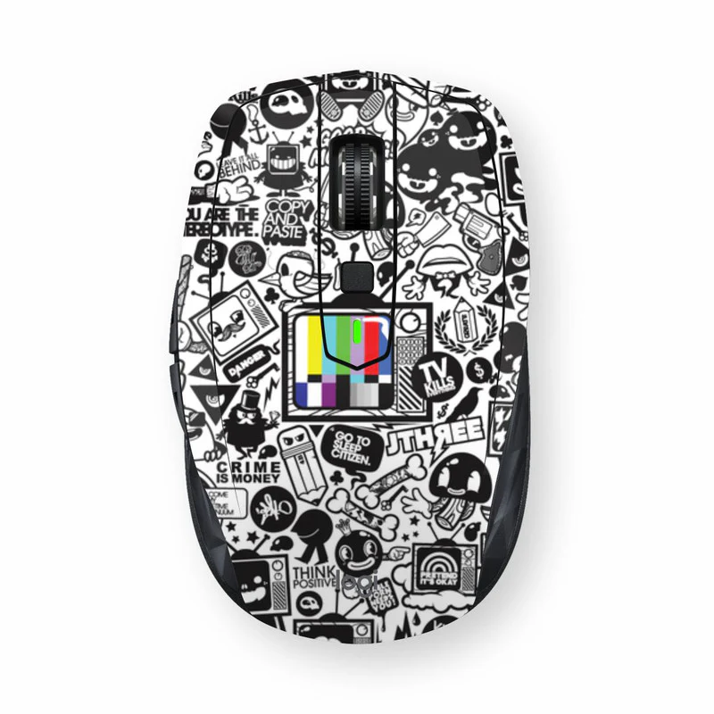 Logitech/Razer/Apple White Abstract Mouse Skin