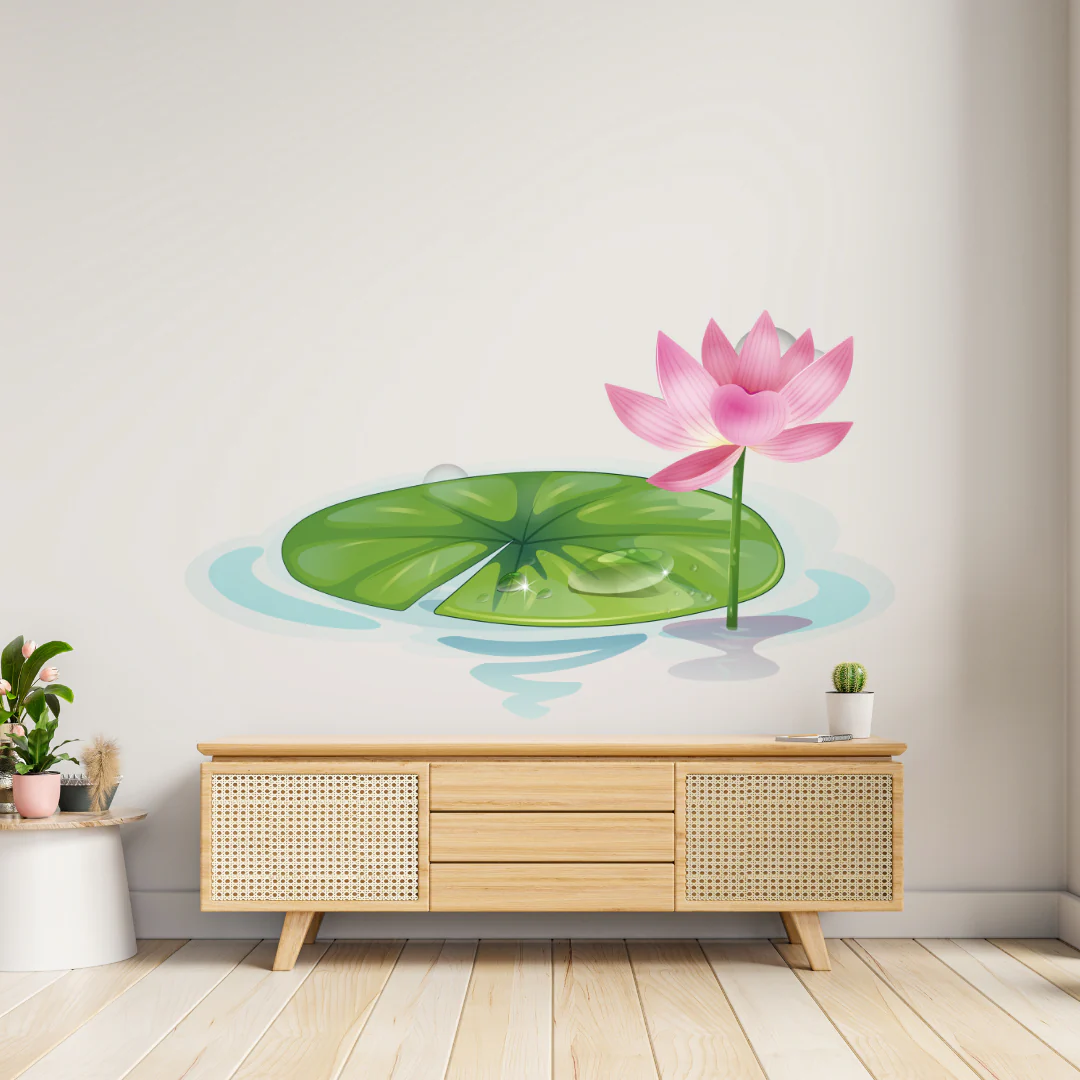 Lotus In Pond Wall Sticker