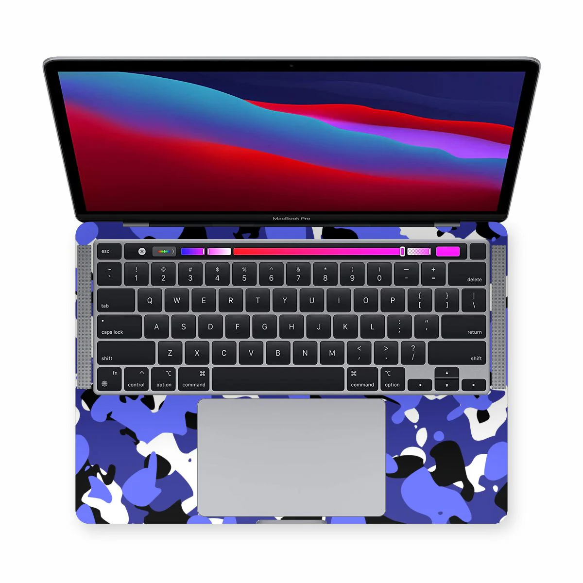 Macbook Army Blue Laptop Skins - Image 2