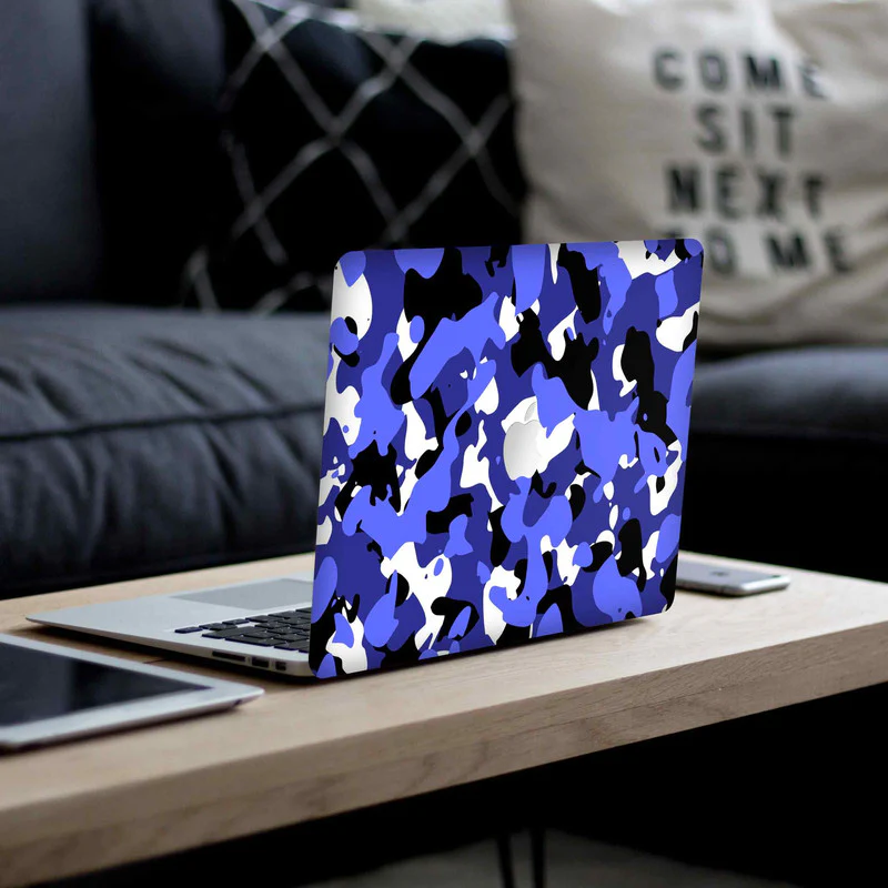 Macbook Army Blue Laptop Skins - Image 4