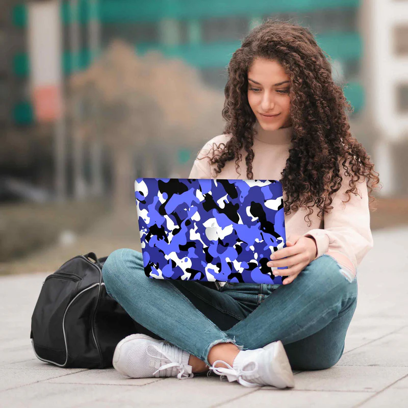 Macbook Army Blue Laptop Skins - Image 5