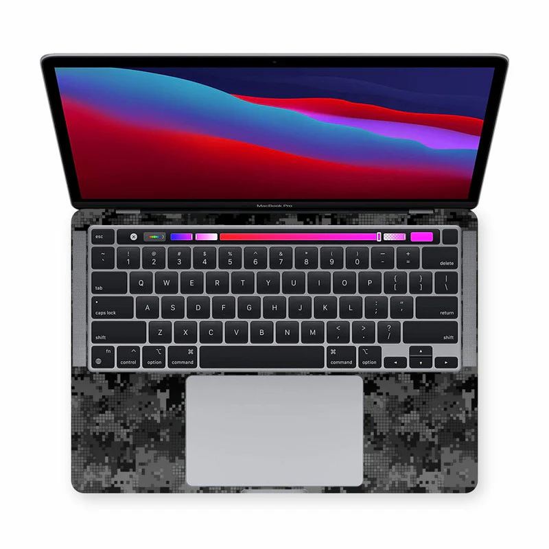 Macbook Black Pop Laptop Skins - Image 2
