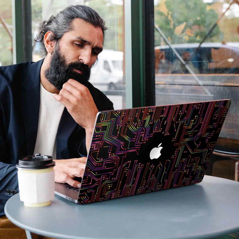 Macbook Color Circuit Laptop Skins - Image 3