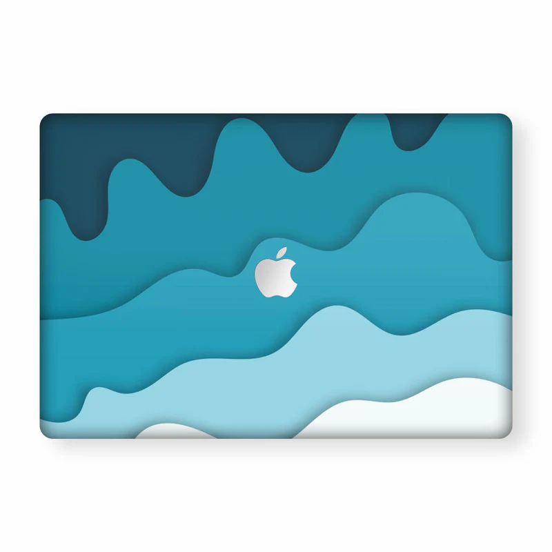 MacBook Falling Waves 1 Laptop Skin - Image 2