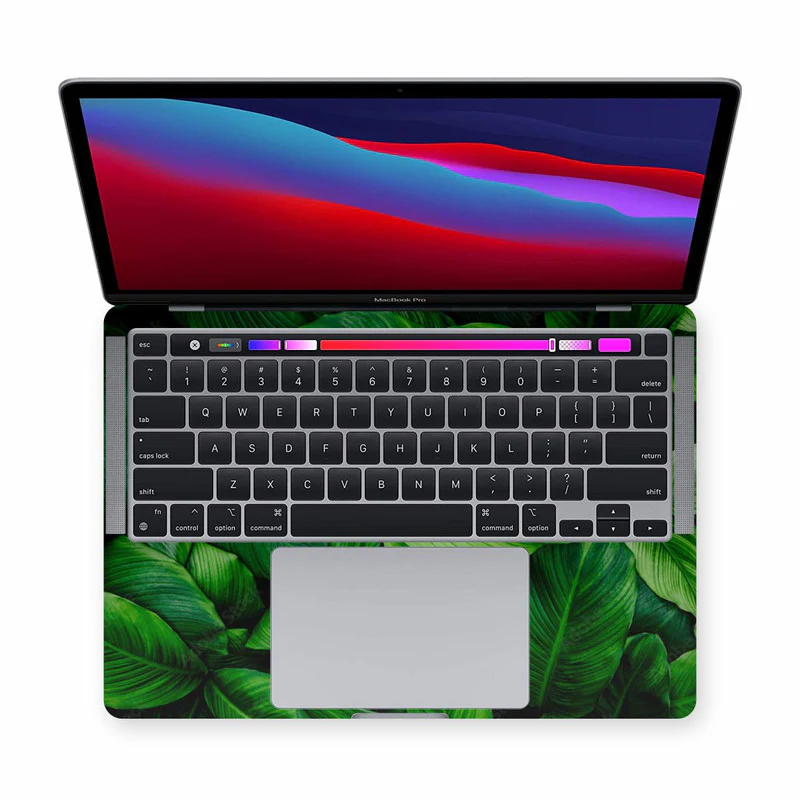 Macbook Green Leaves Laptop Skins - Image 2