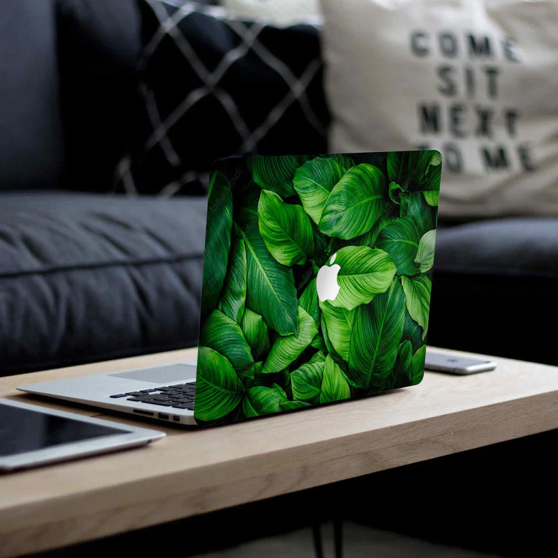 Macbook Green Leaves Laptop Skins - Image 4