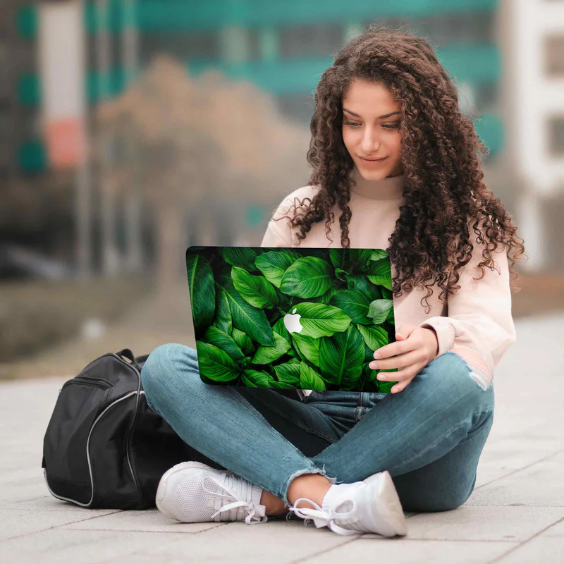 Macbook Green Leaves Laptop Skins - Image 5