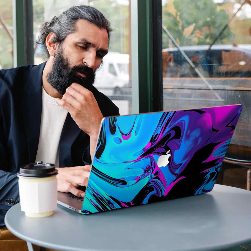 Macbook Blue Mercury Laptop Skins - Image 3