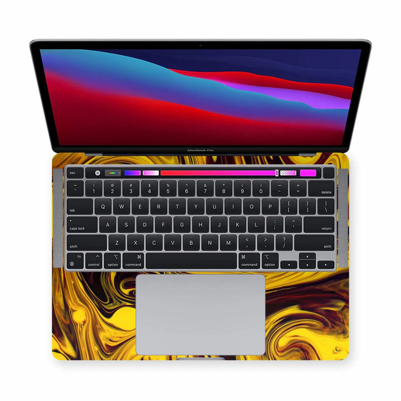 Macbook Yellow Mercury Laptop Skins - Image 2
