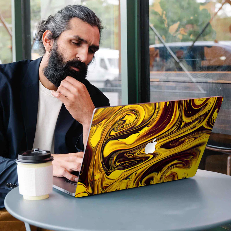 Macbook Yellow Mercury Laptop Skins - Image 3
