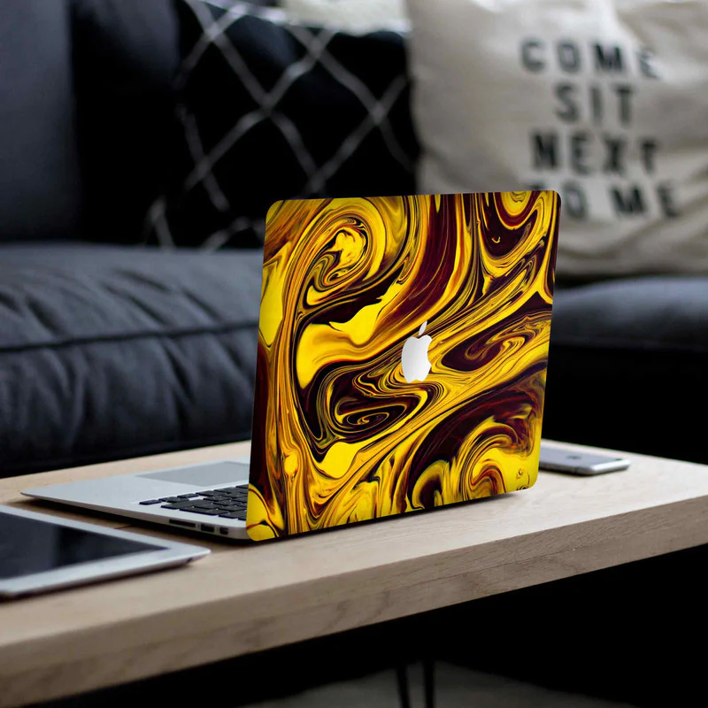 Macbook Yellow Mercury Laptop Skins - Image 4