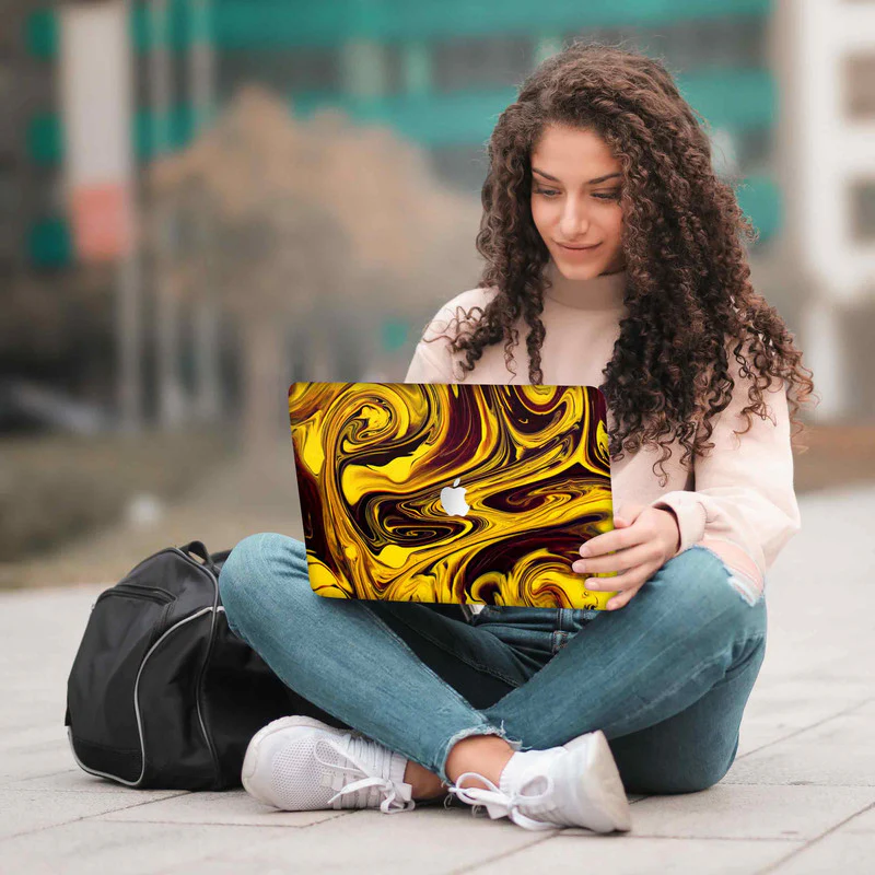 Macbook Yellow Mercury Laptop Skins - Image 5