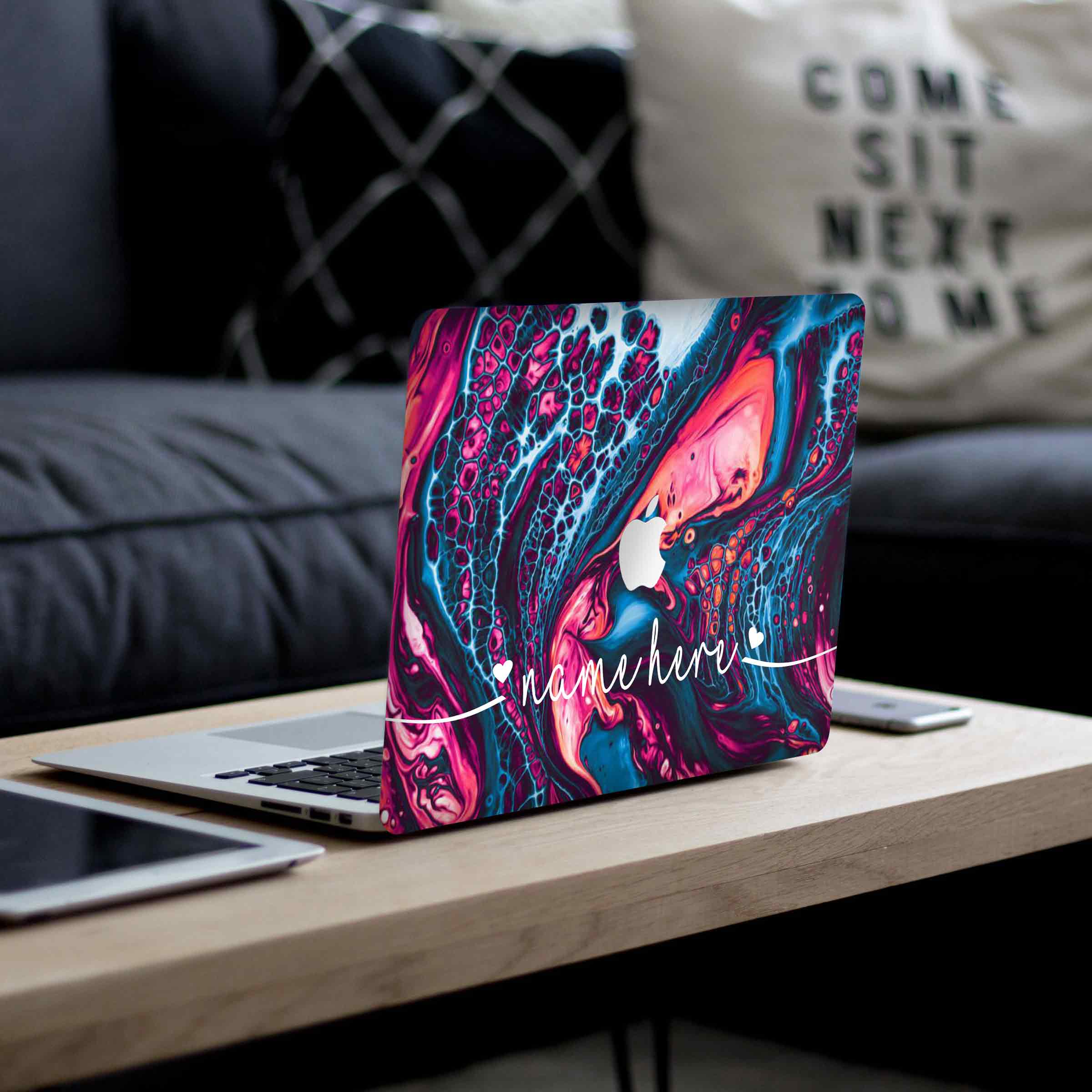 MacBook Liquid Psychedelic Laptop Skins - Custom Name - Image 2