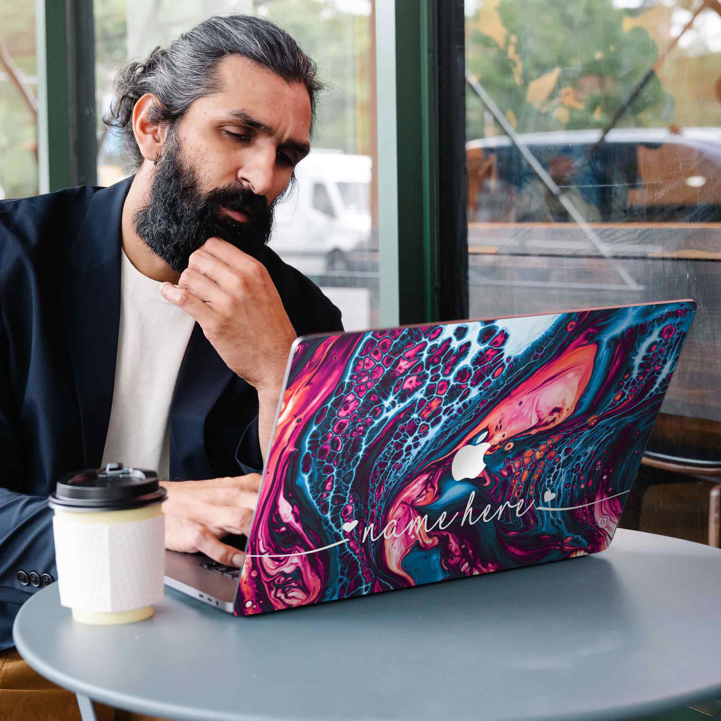 MacBook Liquid Psychedelic Laptop Skins - Custom Name - Image 4