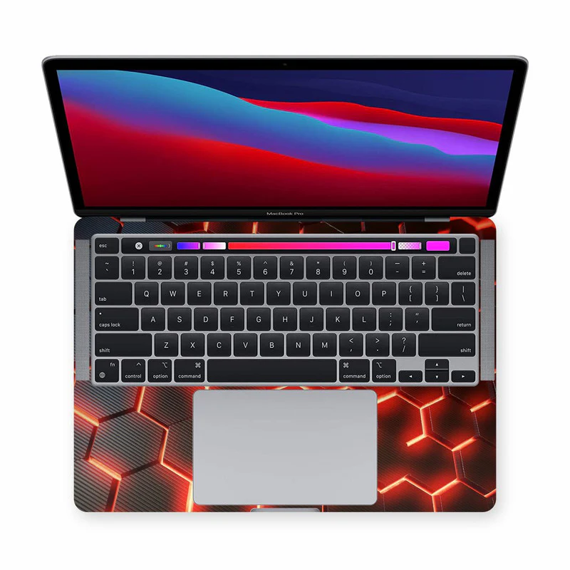Macbook Matrix Orange Laptop Skins - Image 2