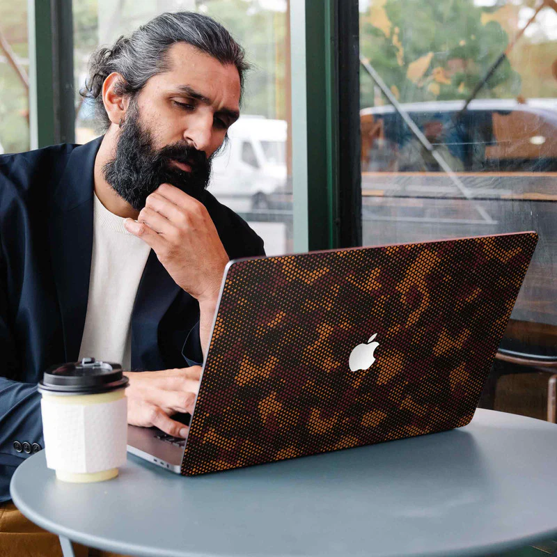 MacBook Matrix Design - Brown 1 Laptop Skins - Image 3