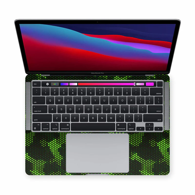 MacBook Matrix Design - Green 1 Laptop Skins - Image 2