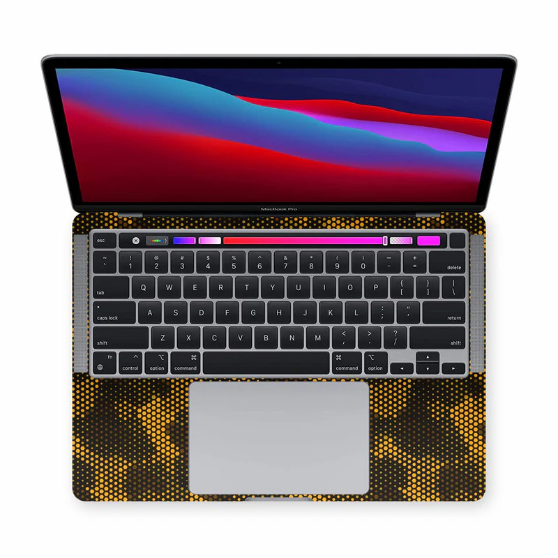 MacBook Matrix Design - Orange 1 Laptop Skins - Image 2