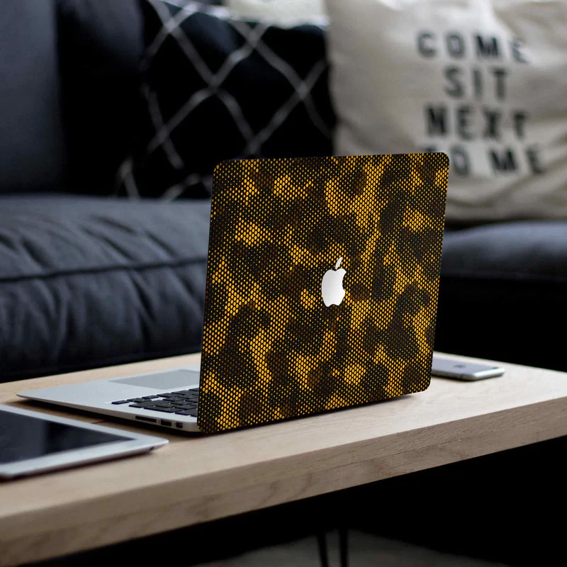 MacBook Matrix Design - Orange 1 Laptop Skins - Image 4
