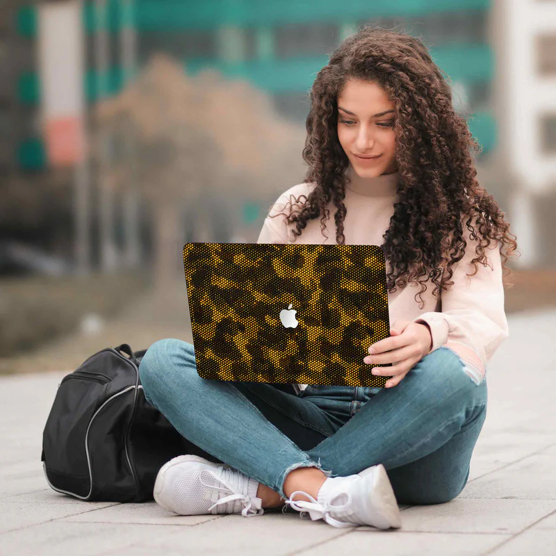 MacBook Matrix Design - Orange 1 Laptop Skins - Image 5