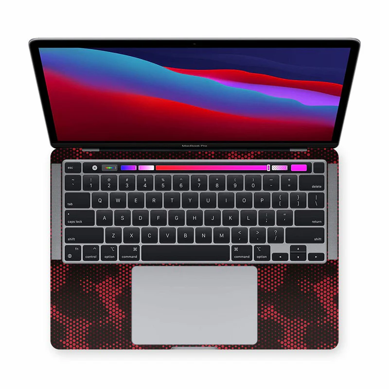 MacBook Matrix Design - Red 1 Laptop Skins - Image 2