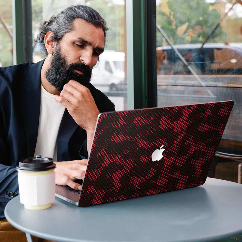MacBook Matrix Design - Red 1 Laptop Skins - Image 3
