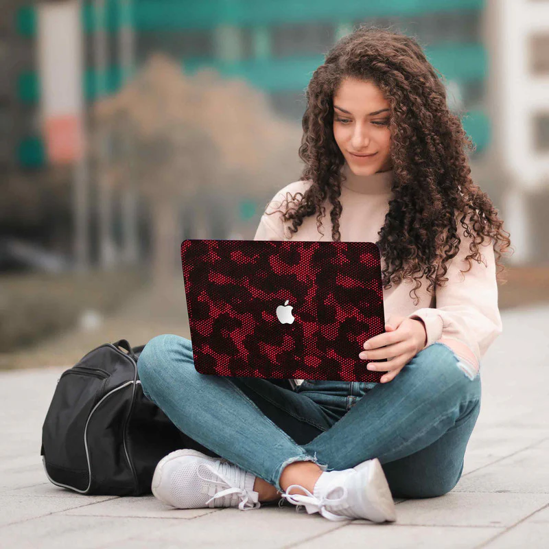 MacBook Matrix Design - Red 1 Laptop Skins - Image 5