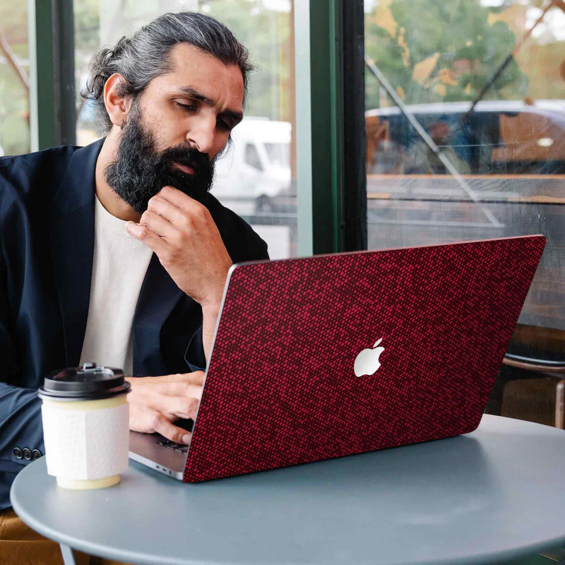 MacBook Matrix Design - Red 2 Laptop Skins - Image 3