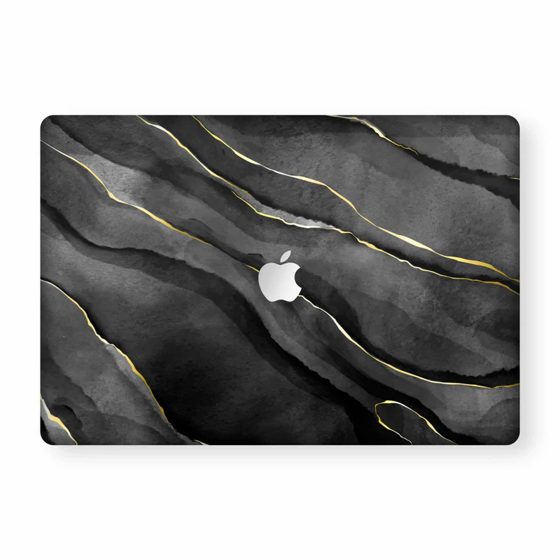 MacBook Royal Black Marble Laptop Skin